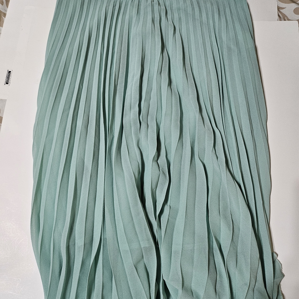 Pleated Mint Green Women's Skirt